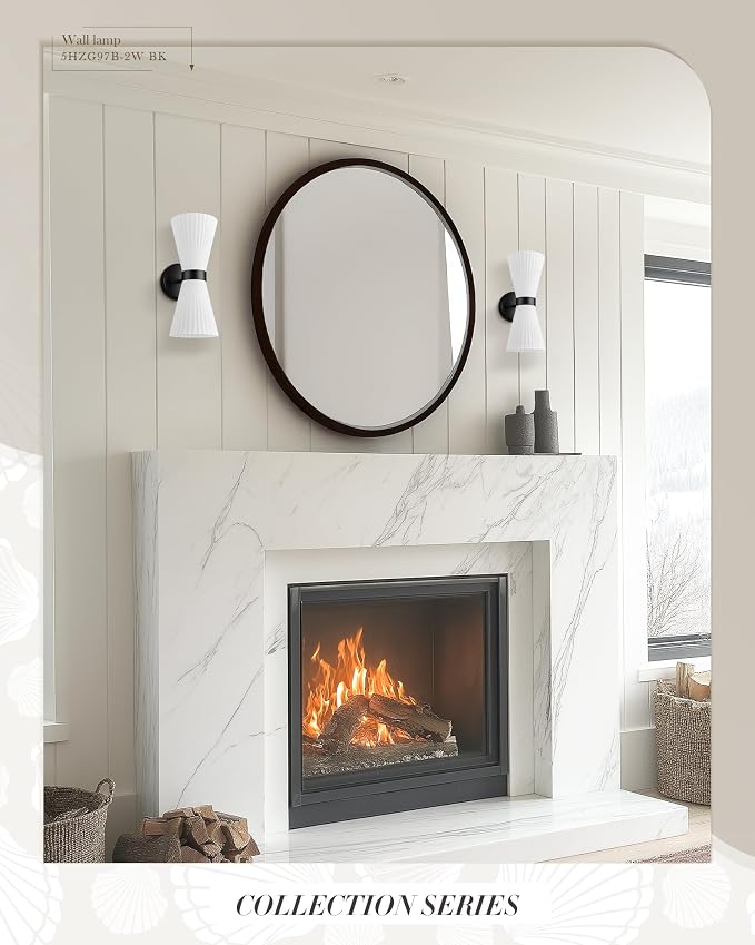 Modern Black Wall Sconce, HWH Up and Down Indoor Sconces Wall Lighting - Image 7