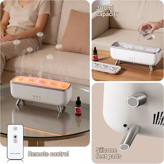 Jellyfish Diffuser Humidifier, Essential Aromatherapy 300ML Ultrasonic Diffuser - Image 7