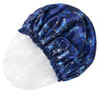 4 PCS Shower Cap for Women, Elastic and Reusable Bath Caps, Double Layers - Image 7