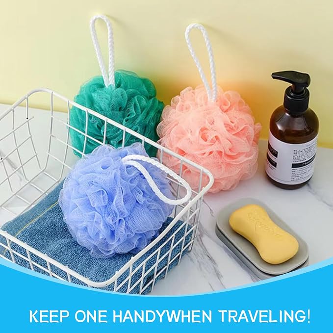 Loofah Sponge Shower Loofahs Bath Sponges Mesh Balls - Image 7