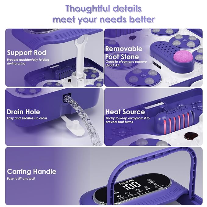 Ranjova Foot Spa Electric Rotary Massage, Collapsible Foot Bath - Image 5