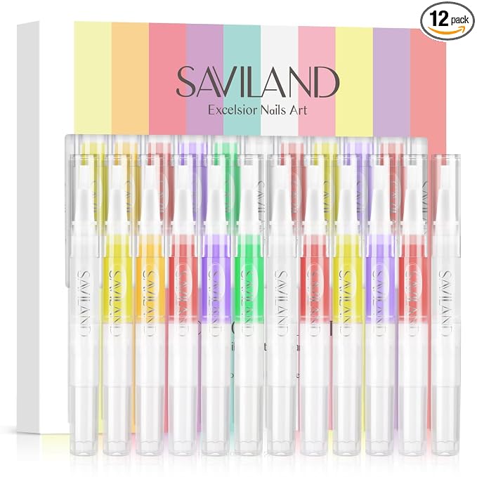 SAVILAND Natural Cuticle Oil Pen: 12PCS Revitalizing Cuticle Oil by SAVILAND