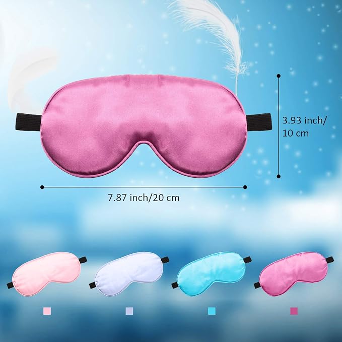 BBTO 8 Pcs Sleep Mask, Silk Eye Mask - Image 3