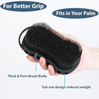 MtBoi Double-Sided Exfoliating Silicone Body Scrubber, 2-in-1 Bath Scrubber - Image 5