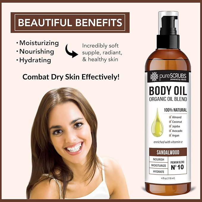 pureSCRUBS Ultra Moisturizing Sandalwood Body Oil Spray - Image 3