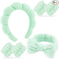 Zkptops 6Pcs Spa Headband for Washing Face Wristbands Set Women Bubble Makeup by ZKPTOPS
