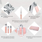 Manicure Set, Travel Mini Nail Clippers Kit Pedicure Care Tools - Image 5