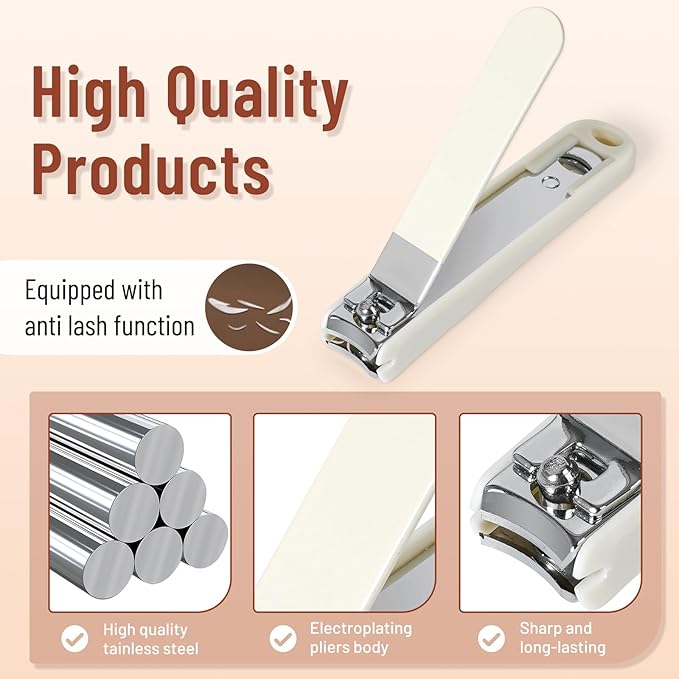 Nail Clipper Set for Men and Women, Stainless Steel Fingernail Clipper - Image 5