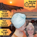 Hair Towel Wrap for Kids | 100% Bamboo Viscose |Tailored Small | Essential Hair - Image 6