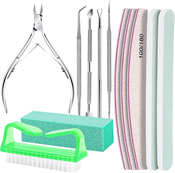 FANDAMEI Nail Tools, Nail Care Kit, Nail Files 100/180, Nail Buffer Block by FANDAMEI