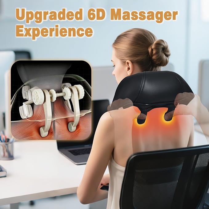Joyset Neck Massager with Heat, Cordless Shiatsu Neck Massager - Image 4