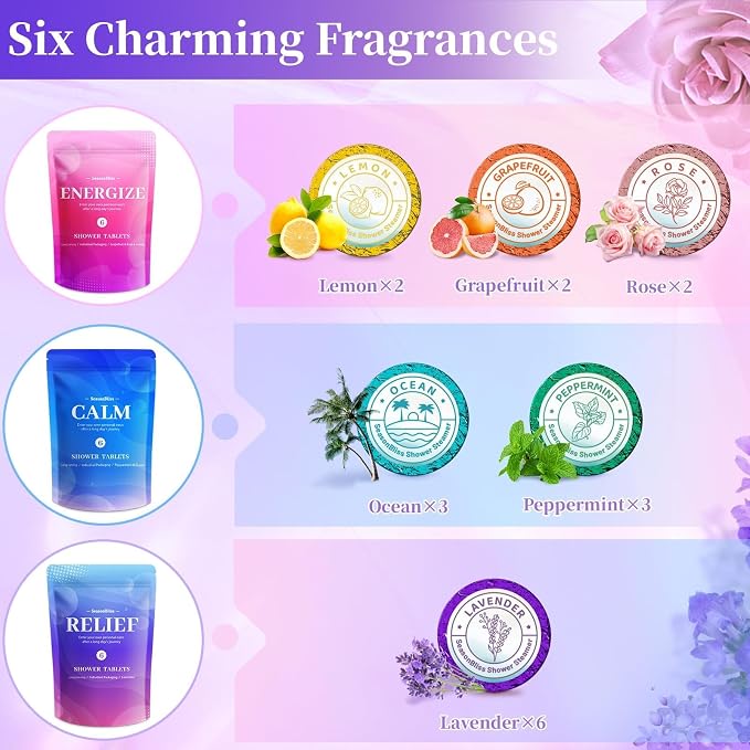 SeasonBliss Shower Steamers 18 Pack Set, Shower Bombs - Image 3