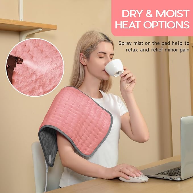 Heating Pad for Period Cramps, Heating Pad for Back/Neck/Shoulder Muscle Pain - Image 5