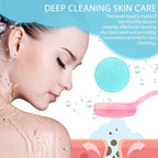 2Pack Silicone Face Brush Manual Face Scrub Brush Soft Facial Brushes - Image 2