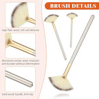 9 Pieces Facial Fan Mask Brushes, Soft Facial Applicator Brushes Tools - Image 3