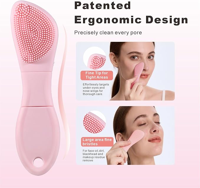 Silicone Face Scrubber Blackhead Remover Tool, Mask Applicator - Image 4