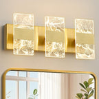 Modern LED Bathroom Light Fixtures Dimmable 3-Light Gold Vanity Light, 5CCT by NADOSAHomeLighting