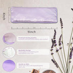 Lavender Eye Pillow, Hot or Cold Weighted Satin Eye Mask, Microwaveable Moist - Image 3