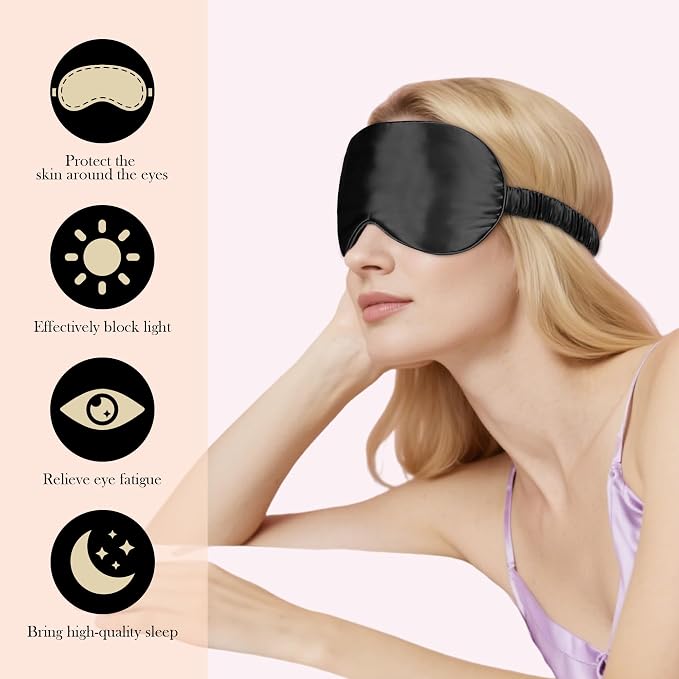 SilkDream 100% Mulberry Silk Sleep Mask Eye Mask - Image 4