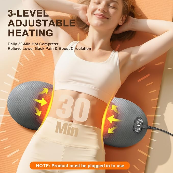 3-in-1 Electric Lumbar Support Pillow, Triple Fusion Back Massager - Image 4