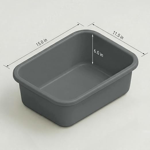 DecorRack 2 Plastic Wash Basins, Large 10 Quart Graduated Bucket, Portable - Image 3