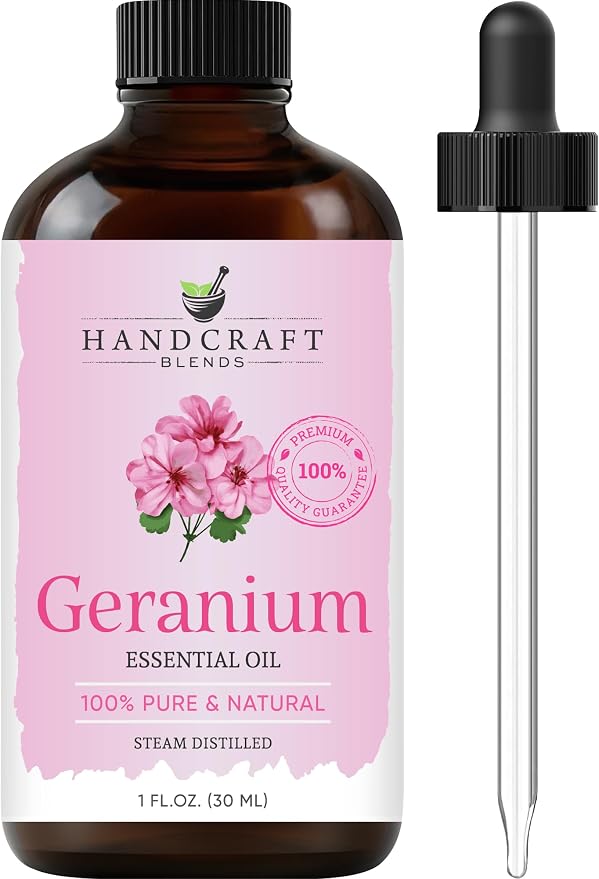 Handcraft Blends Geranium Essential Oil – 1 Fl Oz – 100% Pure and Natural – by HandcraftBlends