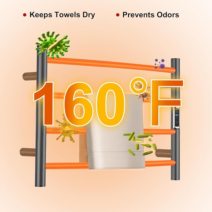 Heated Towel Racks for Bathroom, Wall Mounted Electric Towel Warmer Racks - Image 3