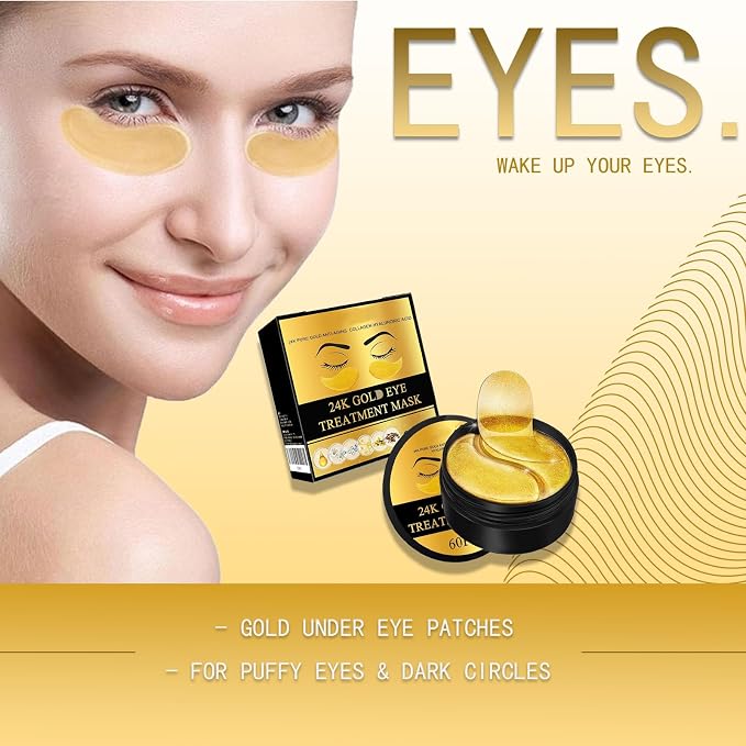 Under Eye Patches 120PCS, 24K Gold Collagen Eye Mask - Image 2