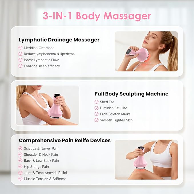 Lymphatic Drainage Massager, Anti Cellulite Massage Tool - Image 3