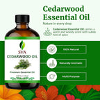 SVA Cedarwood Essential Oil – 4 Fl Oz – 100% Natural Cedar Juniperus Mexicana - Image 2