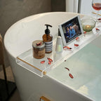 Bathtub Caddy Tray for Luxury Bathroom Bath tub Table Caddy Tray Shelf for - Image 5
