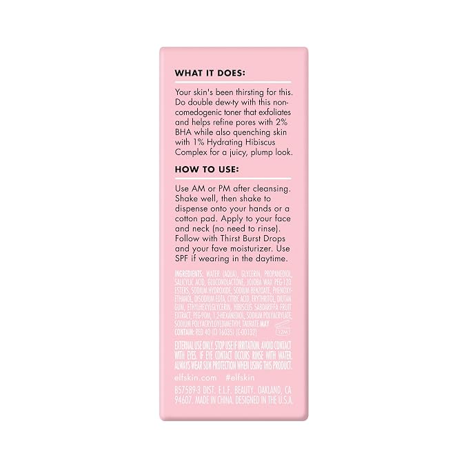 e.l.f. Thirst Burst Pore-fecting Toner Mini, Hydrating & Exfoliating - Image 11