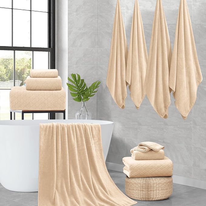 4 Piece Extra Large Bath Towels 35x70 Inches - Image 7