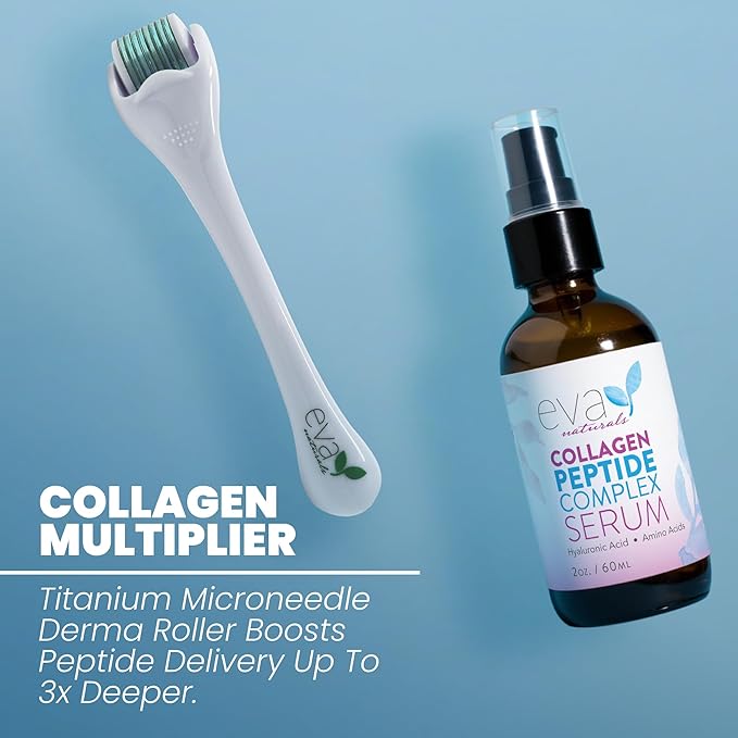 Eva Naturals Peptides Serum for Face + Derma Roller Kit - Image 2