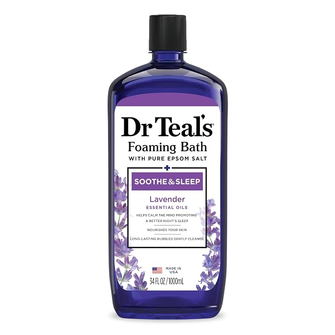 Dr Teal's Foaming Bath with Pure Epsom Salt, Soothe & Sleep with Lavender by DrTeals