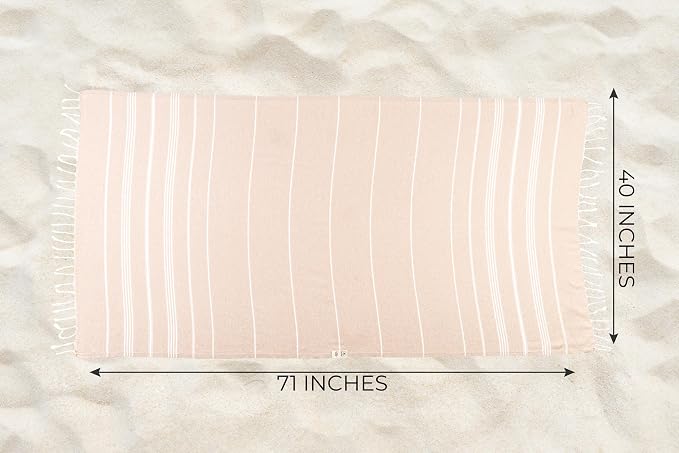 Ray Silver Turkish Beach Towel – 100% Cotton 40x71 Quick Dry Oversized Sand - Image 6