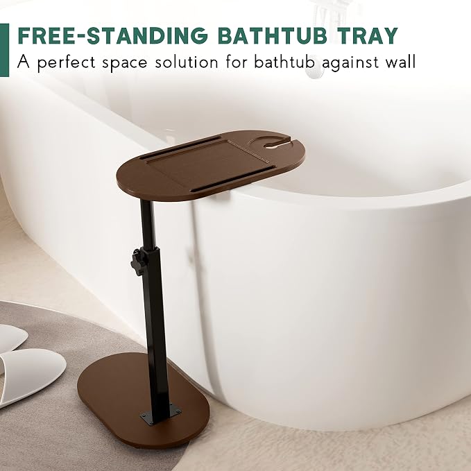 Yumkfoi Bamboo Bathtub Tray Table - Image 2