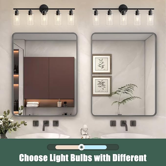Espird Bathroom Vanity Light Fixtures Matte Black Bathroom Lighting Fixture - Image 5