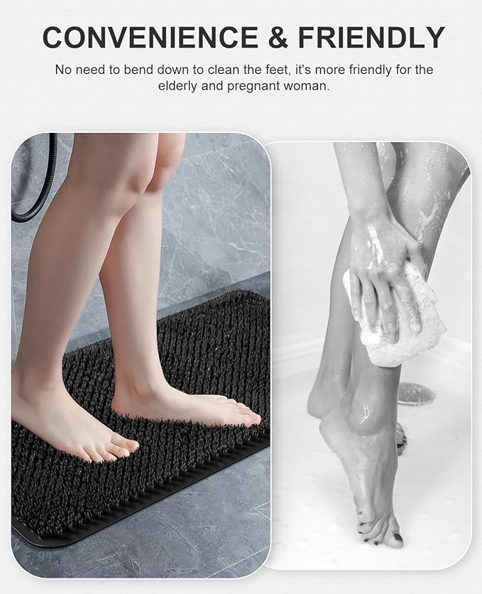 OTHWAY Non Slip Grassy Bathtub Mat : 25.6X13.4 inches Sturdy But Soft Bath - Image 6