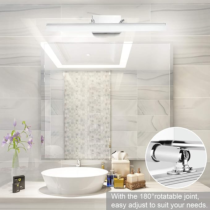 Aipsun 24 inch Modern LED Vanity Lights Adjustable Bathroom Vanity Light - Image 3