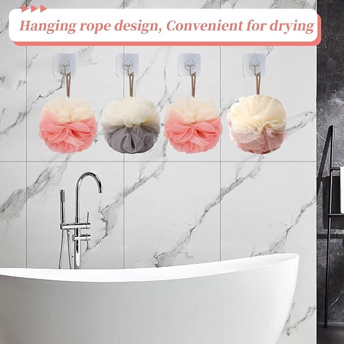 FARMOGA Bath Loofah Sponge Back Scrubber Shower Sponge Soft Mesh Exfoliator - Image 6