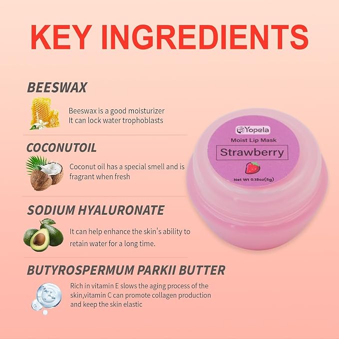 6 Pack Cute Lip Mask Sleeping Overnight - Image 3