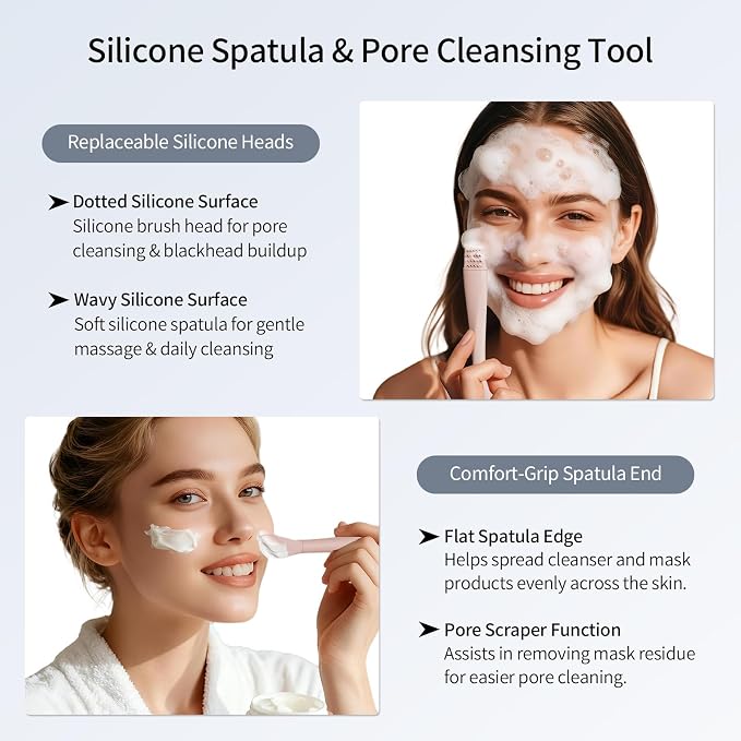 Blackhead Remover Tool, Stainless Steel Face Scraper, Skin Scrubber Face Spatula - Image 5