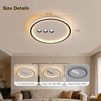 Shine LUEST Modern Round LED Flush Mount Ceiling Light - Image 5