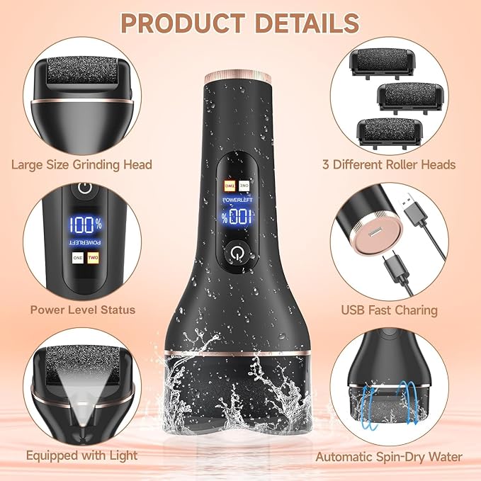 Electric Callus Remover for Feet, Rechargeable Foot File Hard Skin Remover - Image 5