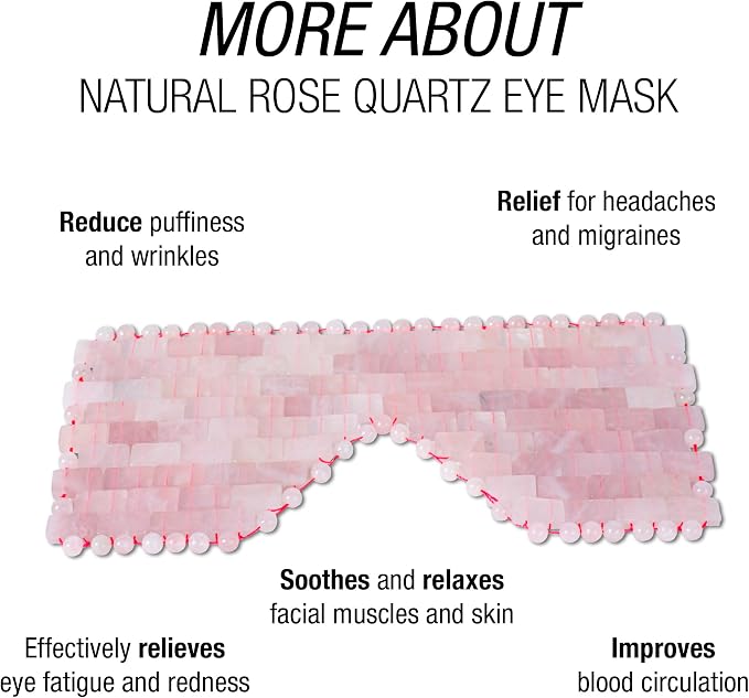 Eurow Luxe Natural Rose Quartz Eye Mask - Image 5