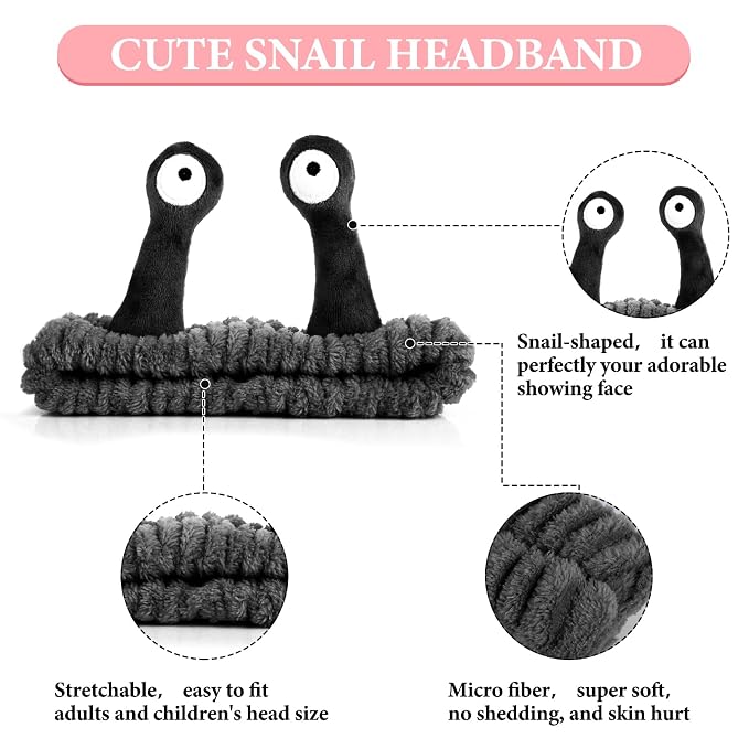 WLLHYF Spa Headband Facial Makeup Head Band Microfiber Soft Coral Fleece Head - Image 3