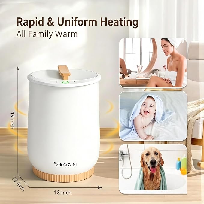 Luxury Towel Warmer Bucket, Large Towel Warmers - Image 9