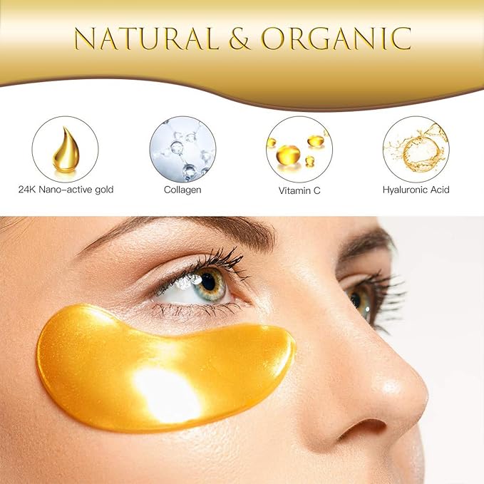 AVJONE 24K Gold Under Eye Patches, Collagen Eye Masks - Image 3