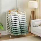 Giantex 20 Drawers Rolling Cart, Mobile Storage Drawer Cart, Classroom - Image 4